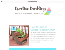 Tablet Screenshot of creativeramblingsblog.com